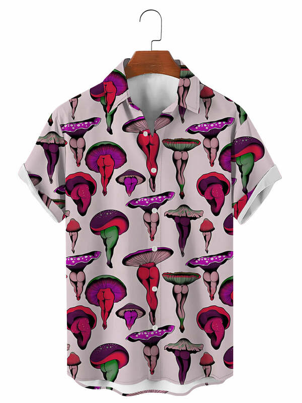 Мужская рубашка с короткими рукавами, Повседневная Свободная гавайская рубашка с 3D-принтом в стиле арт-графики, уличная одежда, 2024