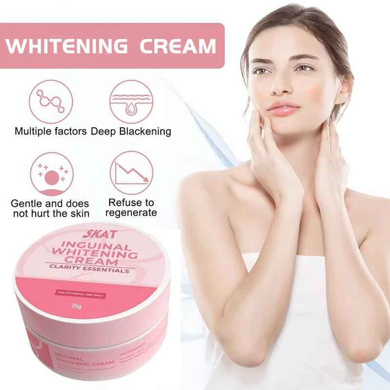 Crema blanqueadora para axilas e ingle, elimina la luminosidad e incluso el tono de la piel, mantenimiento a largo plazo, suave y suave
