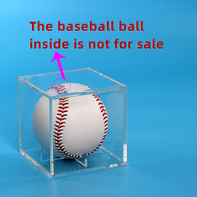 กล่องเคสโปร่งใสเบสบอลเก็บลูกกอล์ฟทำจากอะคริลิคกันฝุ่นสำหรับใส่กล่องเก็บของที่ระลึก1ชิ้น