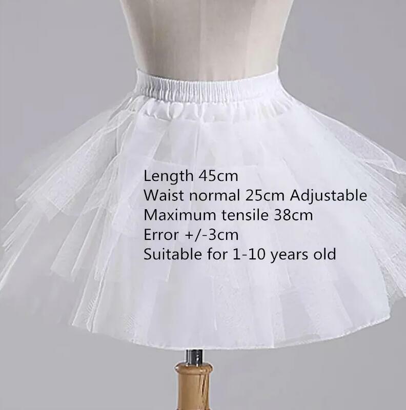 플라워 걸스 페티코트 속치마 코스프레 파티 짧은 드레스, Jupon Enfant Fille 로리타 발레 투투 스커트, Enaguas Sottogony Mini