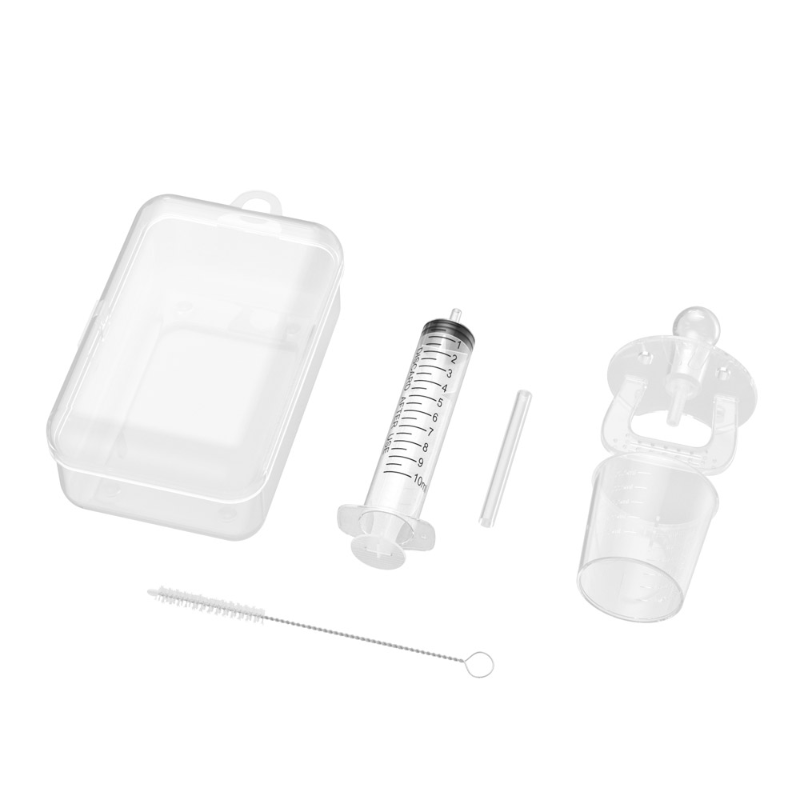 Dispensador de chupete transparente con gotero para bebé, alimentador de aguja, jeringa de medicina para apretar, utensilios de alimentación para niños
