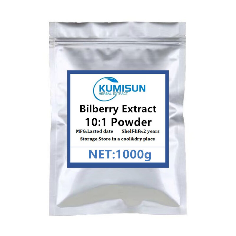 50-1000g Free Shipping Bilberry Extract Purple Powder 10:1
