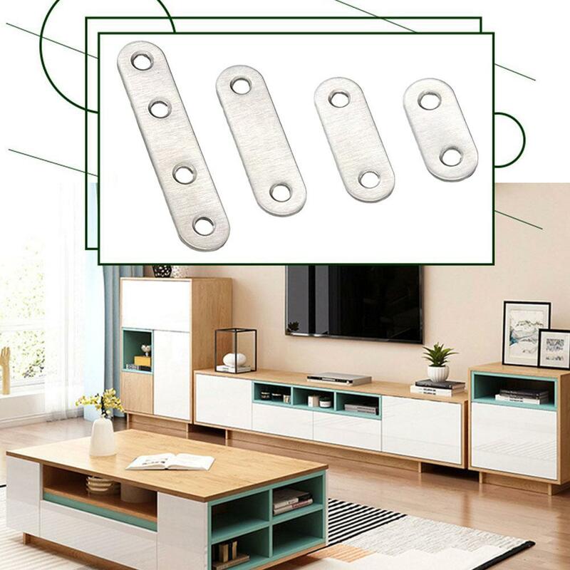 Stainless Steel Straight Piece Connector Connection Furniture 180 Flat Angle Piece Code Straight Corner Code Degree Fixed W5g1