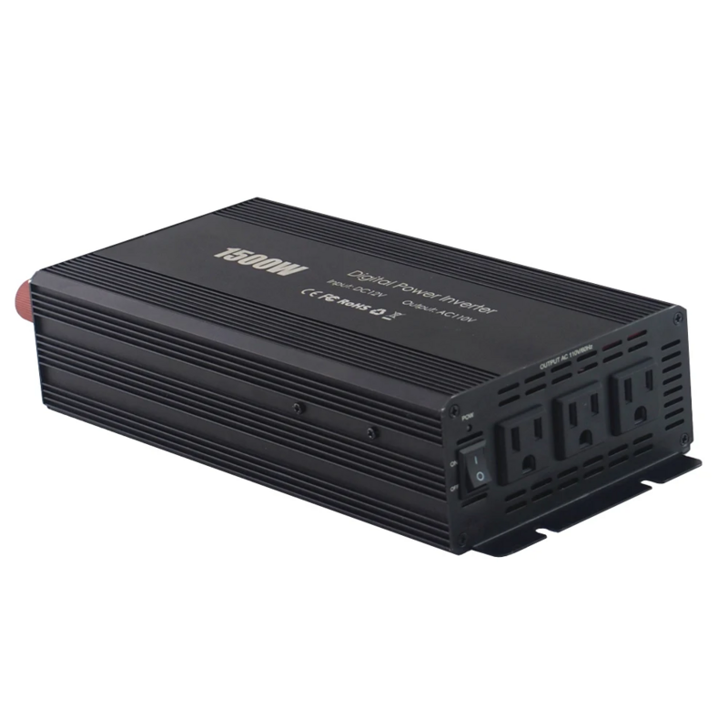 Inversor de Onda Senoidal Modificado com Saída AC USB, 1500 W, 12V DC para AC, 110V, 120V, 220V, 230V, 24 Meses Garantia