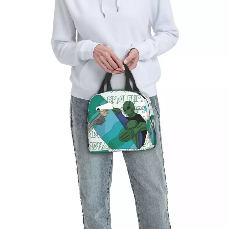 Изолированные сумки для ланча фигуристки Alien, многоразовые сумки для пикника, термоохлаждающий Ланч-бокс для женщин, для работы, школы, для детей