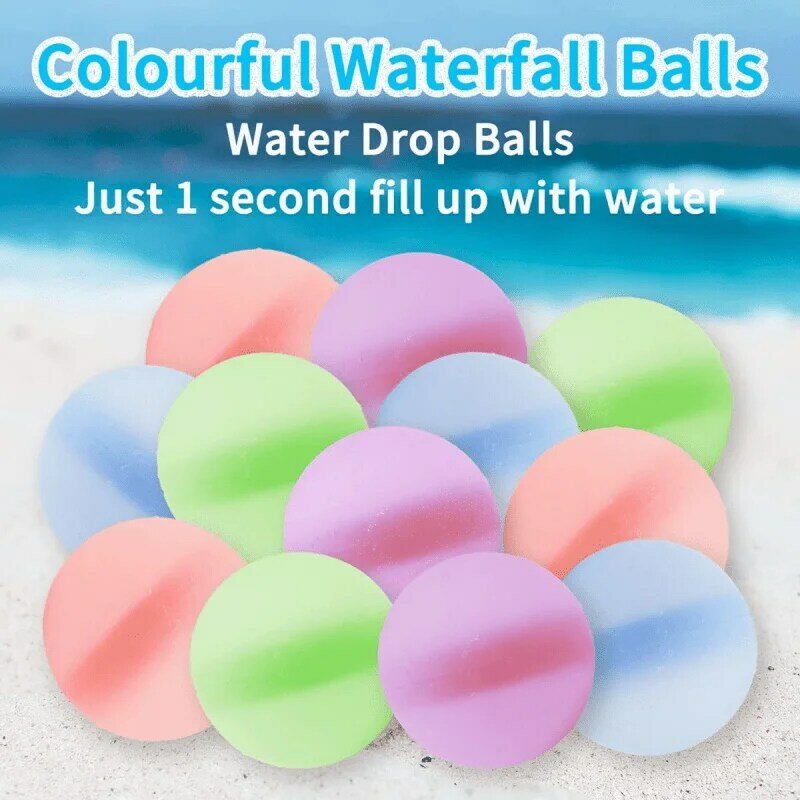 20 buah balon air dapat digunakan kembali bebas lateks isi ulang bom air lembut bola air cepat isi ulang kolam musim panas pesta pantai mainan air menyenangkan