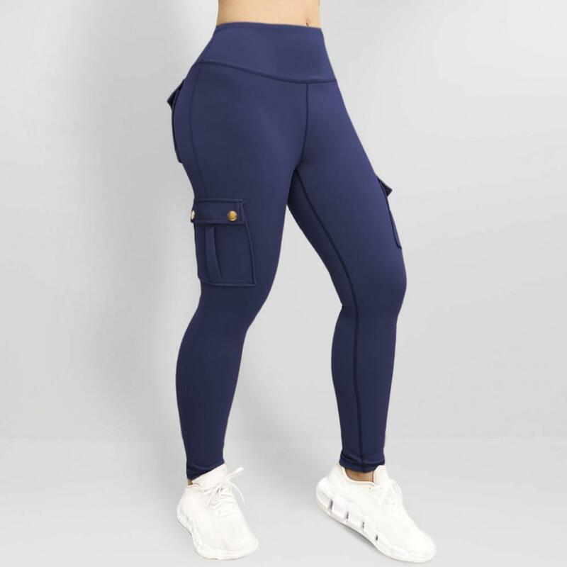 Butt-lifting Leggings High Waist Yoga Pants with Pockets for Women Slim Fit Jogging Trousers Breathable Quick-drying Athletic