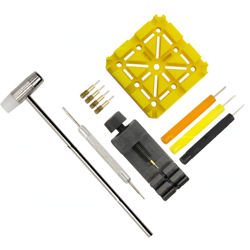 Watch Repair Tool Set Watch Link Band Slit Strap Bracelet Chain Pin Remover Adjuster Tool Kit for Professional Watchmak