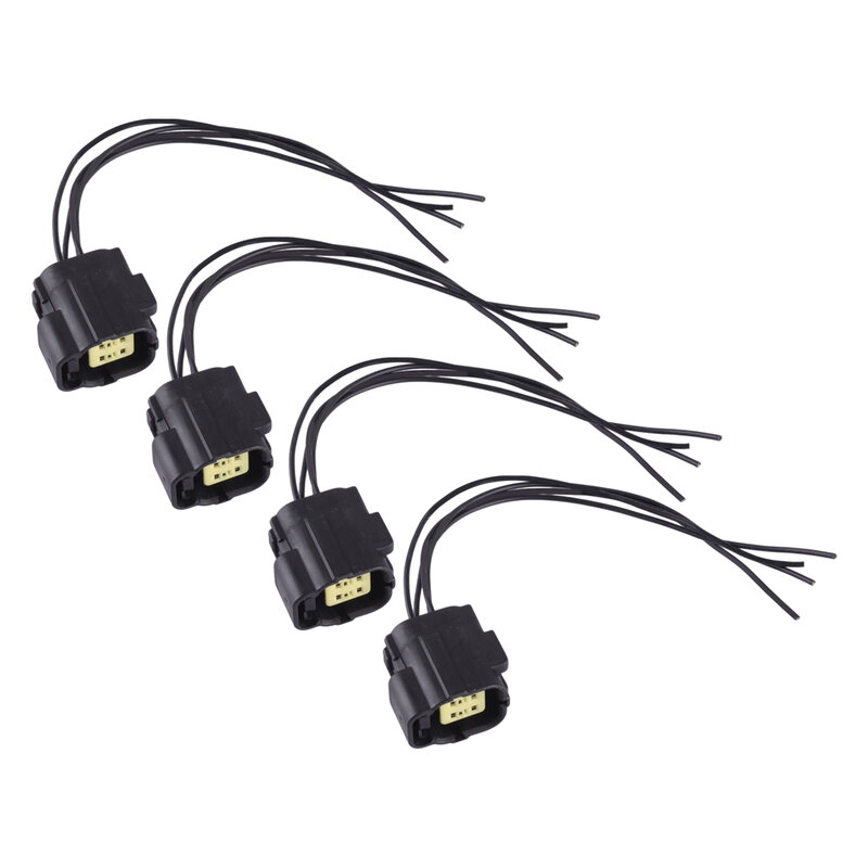 Arnés de cableado con Sensor de oxígeno, conector hembra de 4 vías, 4 piezas, compatible con Infiniti, Nissan, Subaru