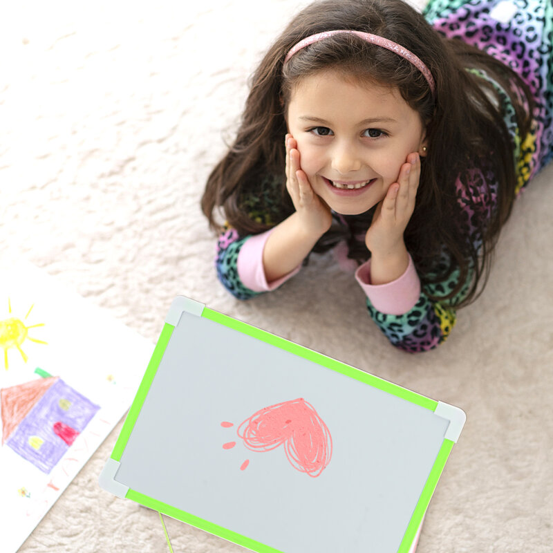 Tablet menulis portabel, 1 Set Tablet menulis gambar papan pesan yang dapat dihapus mainan anak grafiti sketsa Tablet menggambar edukasi anak