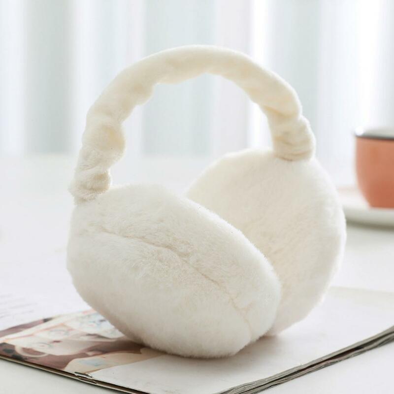 Soft Plush Ear Warmer para homens e mulheres, monocromático, quente, Earflap, ao ar livre, proteção contra frio, moda, inverno