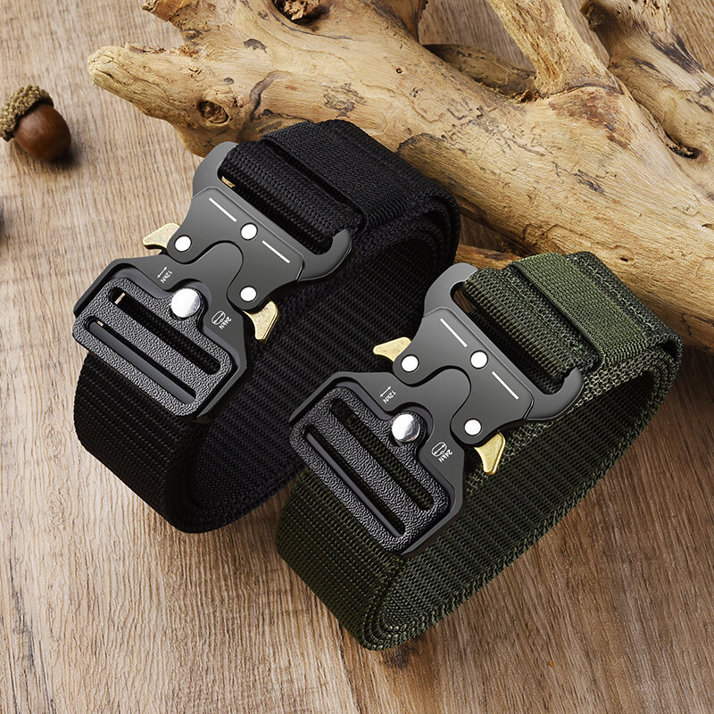 Men Belt Army Outdoor Hunting Tactical Multi Function Combat Survival High Quality Marine Corps Canvas For Nylon Male Luxury