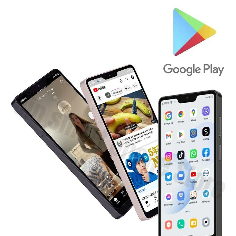 Versão Global Android 12 MTK Chip, Qin 3Pro, Serviços do Google, 3100 mA, Frete Grátis