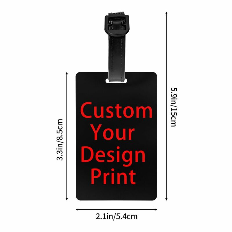 Custom Your Design Luggage Tag for Suitcases Customized Logo Printed Privacy Cover Name ID Card