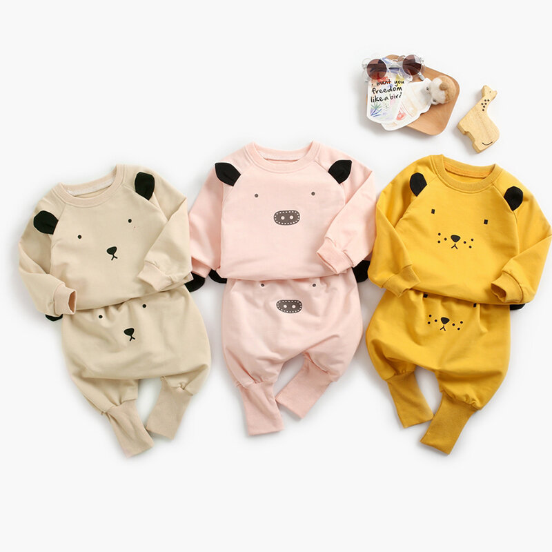 Modamama Newborn Baby Unisex Autumn Winter Bodysuit Animal Design Baby Outfits Cotton Long Sleeves Baby Jumpsuit For Toddler