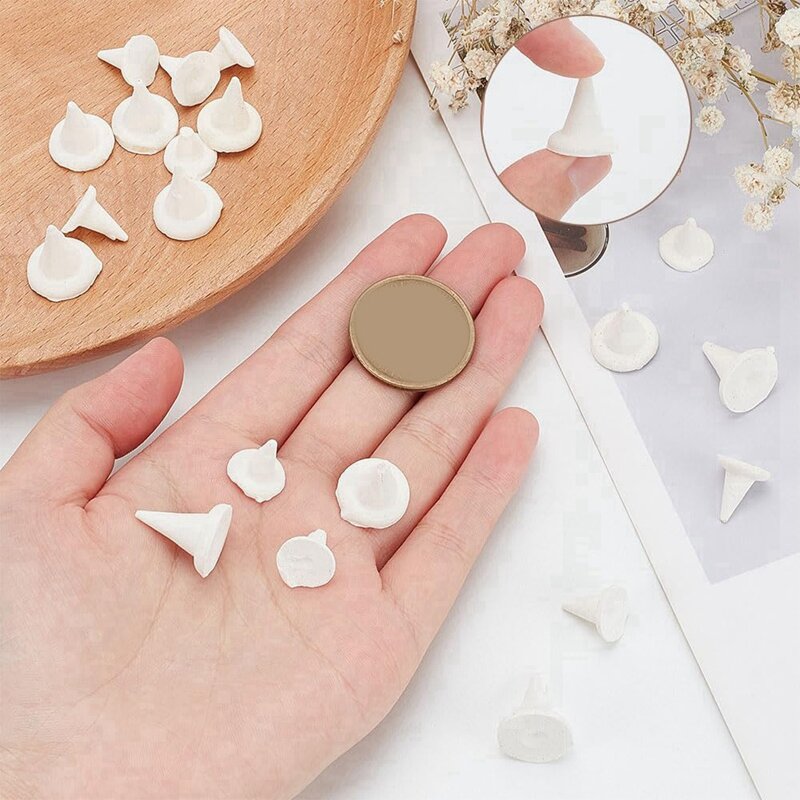 20 PCS Tall Pottery Kiln Moveable Nails Ceramic Refractory Support Nails High Temperature White Reusable Resistant Pottery Tools