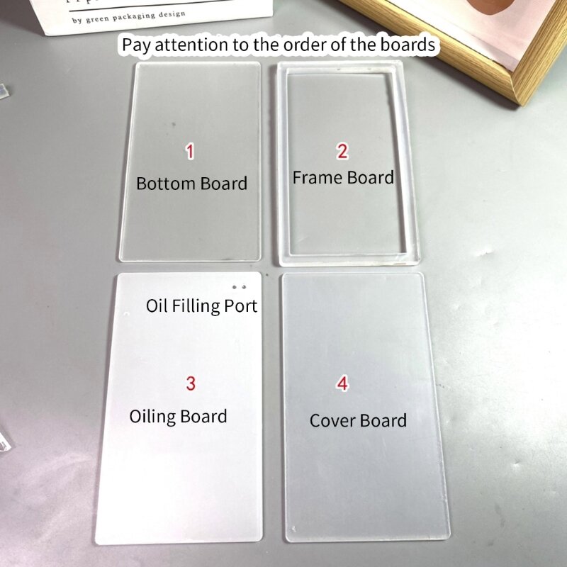 4 stuks acryl drijfzandplaten drijfzand lege platen DIY schud lege plaat