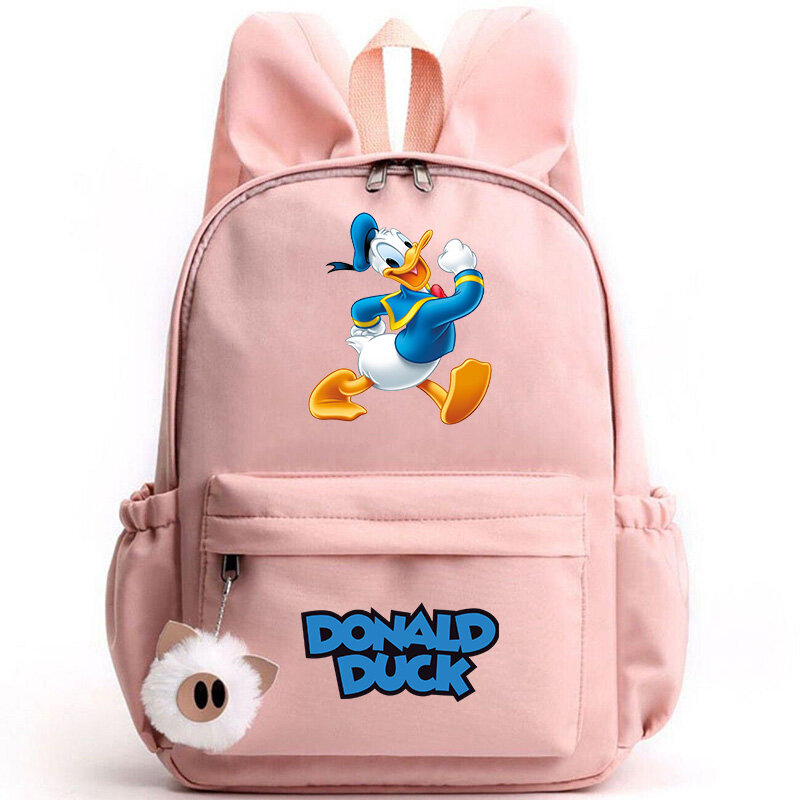 Cute Disney Donald Duck Backpack for Girls Boys Teenager Children Rucksack Casual School Bags Travel Backpacks Mochila
