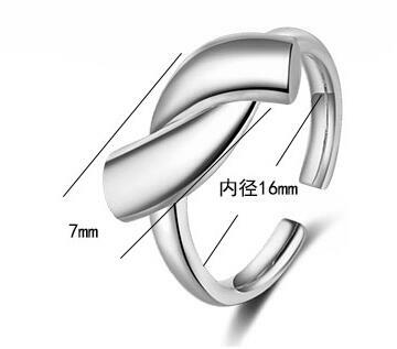 Smooth Twisted Trendy Ring 925 Sterling Silver Adjustable Simple Finger Rings For Women Female Jewelry Birthday Gift