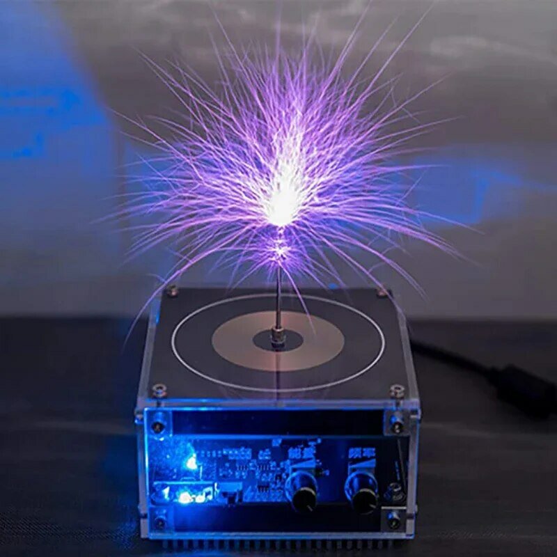 Speaker kumparan Tesla musik Multi fungsi, lampu transmisi nirkabel, produk percobaan sains dan pendidikan