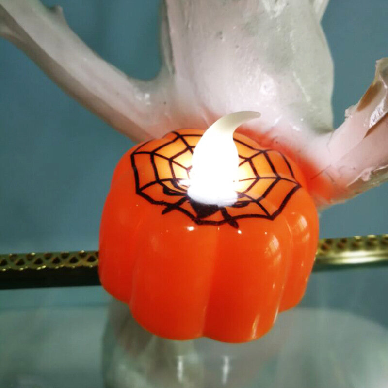 Halloween Pumpkin Lanterna LED Vela Eletrônica, Luminous Night Light, Decoração do partido, Halloween Suprimentos
