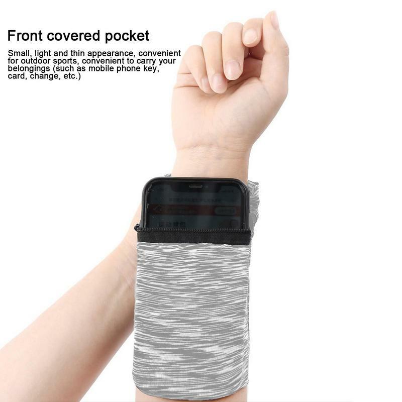Running Armband Phone Holder Quick Dry Sports Arm Bag With Zipper Slot High Capacity Sport Armband Anti-Slip Running Accessories