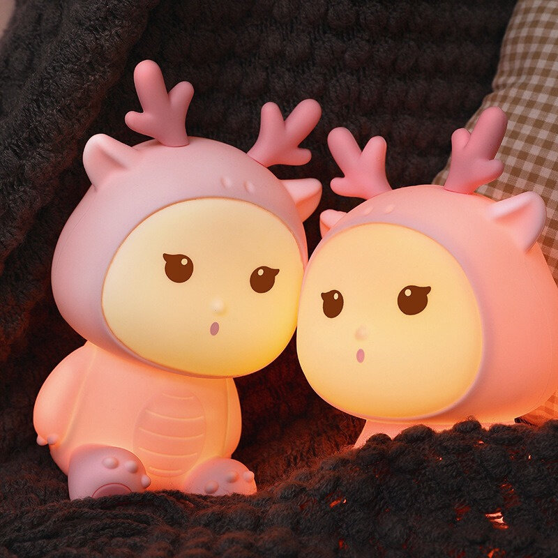 Chiński smok silikonowa lampka nocna dla dzieci nowość Pat światło sypialnia lampa Ambient kreatywny prezent światło nastrojowe zabawki antystresowe