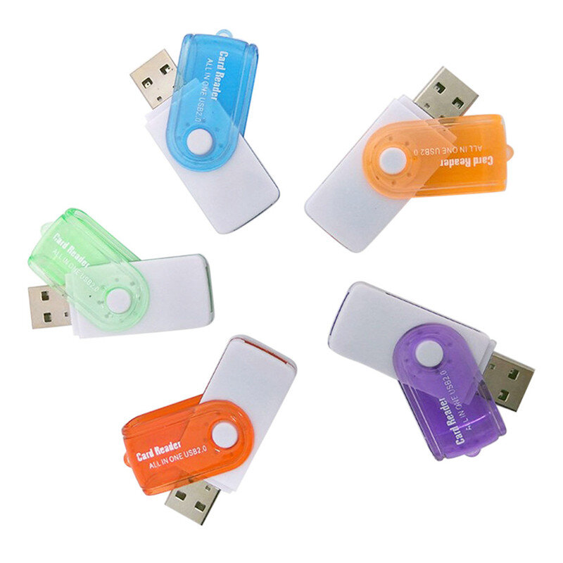 Pembaca Kartu Memori USB 4 In 1 Universal untuk USB 2.0 Multifungsi MS MS-PRO TF Micro SD Kecepatan Tinggi
