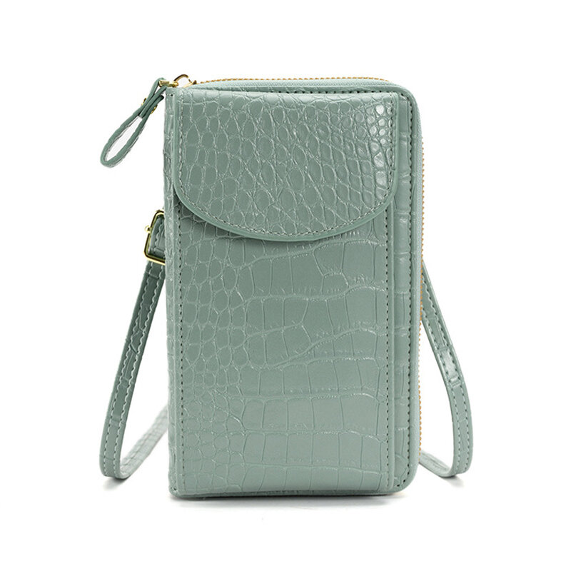 Женский кошелек YUECIMIE через плечо для мобильного телефона, сумки для телефона, женский мобильный кошелек на плечо, маленький женский мессенджер из искусственной кожи, зеленая сумка