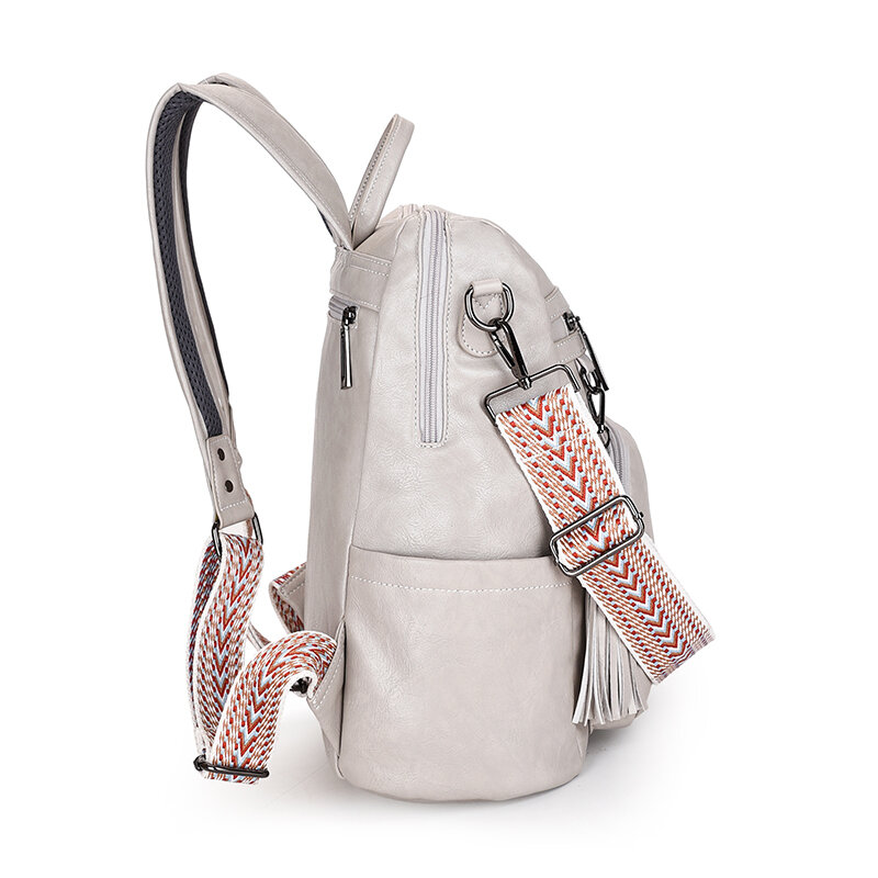 Miękkie skórzane torby na ramię damskie torebki rekreacyjne modny plecak do szkoły podróże zakupy duża pojemność letnia wiosna