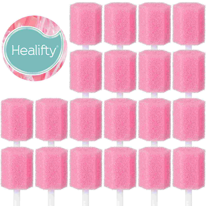 200 pezzi stuzzicadenti tamponi bocca spugna spugna bastone per anziani pulizia denti rosa pulita