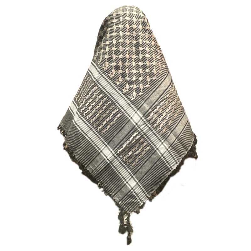 ผ้าคลุมไหล่ชาติพันธุ์อาหรับ Shemagh ผ้าพันคอ Jacquard อาหรับสวดมนต์ผ้าพันคอทะเลทราย Headscarf