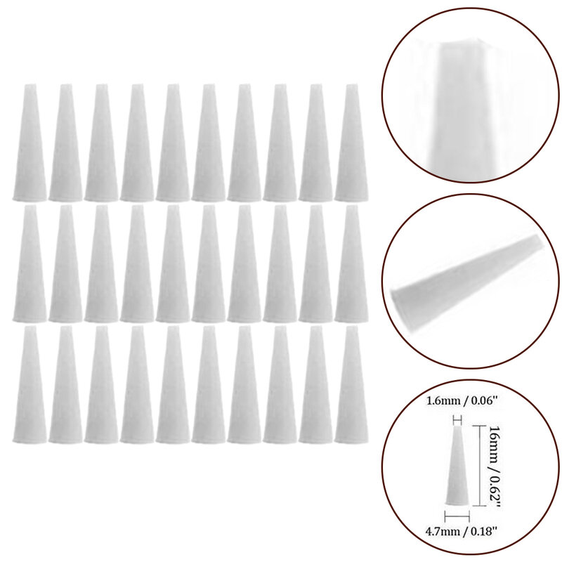 Cone De Silicone Plugs Variedade Kit, Plugs De Mascaramento De Alta Temperatura, Revestimento, 16x1.6x4.7mm, 30Pcs
