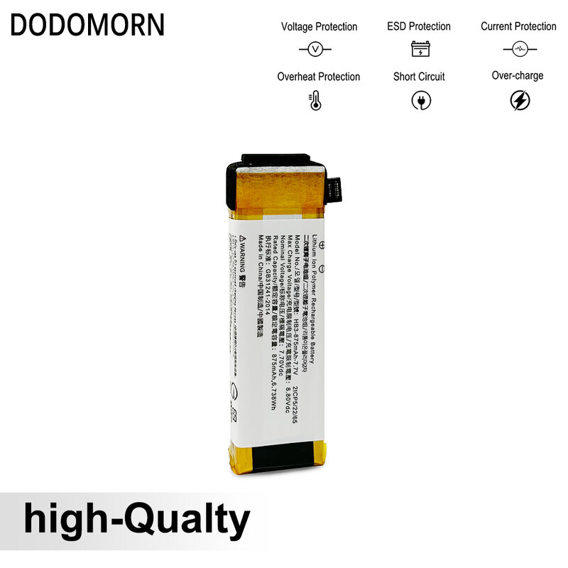DODOMORN 100% baru 875mAh HB3-875mah-7.7V baterai kualitas tinggi untuk DJI OSMO Pocket 1 POCKET 2 Series 2ICP5/22/65 pengiriman cepat