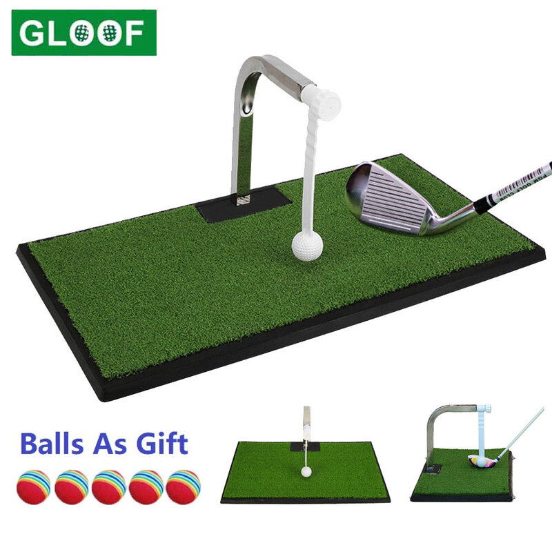 Huśtawka do gry w golfa narzędzia do ćwiczeń huśtawka przyrząd treningowy Golf pomoce szkoleniowe automat treningowy do golfa mata piłka golfowa z kijem