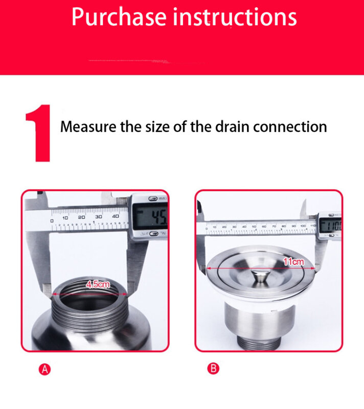 อ่างล้างจานสแตนเลสสำหรับห้องครัว fiting Pipa ระบายน้ำพร้อมตะกร้าตะแกรงอ่างอุปกรณ์ท่อระบายน้ำขนาด110มม.