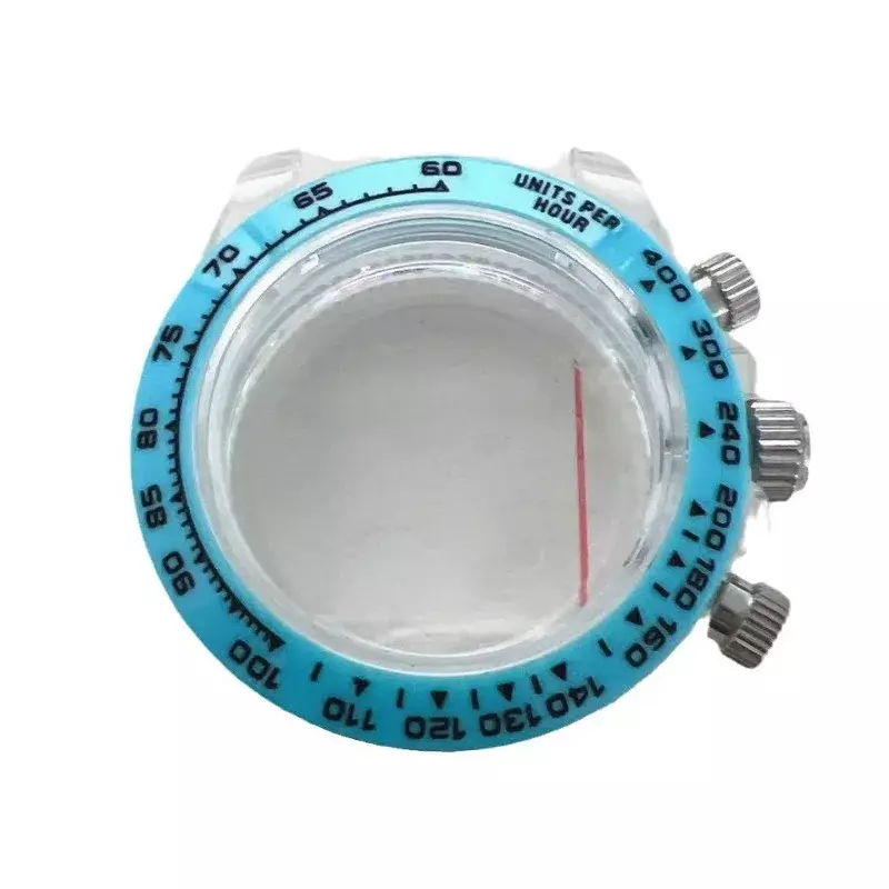 Akcesoria do zegarków Gumowa obudowa o średnicy 39 mm Gumowy pasek Szafirowe szkło Pasuje do mechanizmu Shi Ying VK63