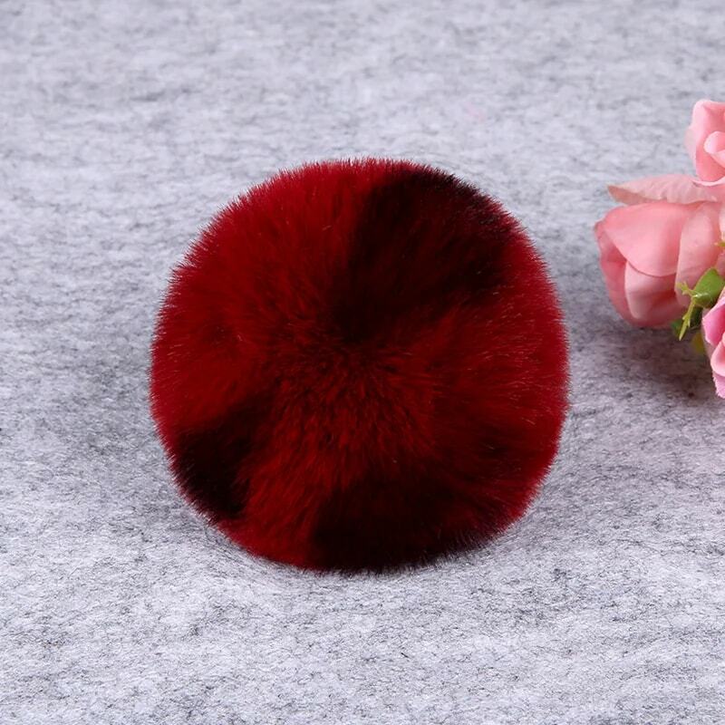 Миниатюрный мяч из искусственного кролика рекс 8 см, брелок для ключей с искусственным мехом, украшение для одежды, обуви и шляп, аксессуары
