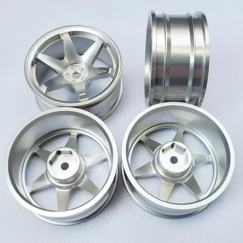 Liga de alumínio Cubos de rodas para 01:10 veículos, rodas RC, peças e acessórios, 4 peças