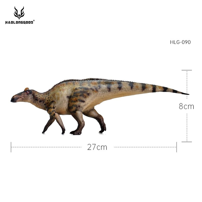 1:35 HAOLONGGOOD Edmontosaurus mainan dinosaurus Model hewan prefistry kuno