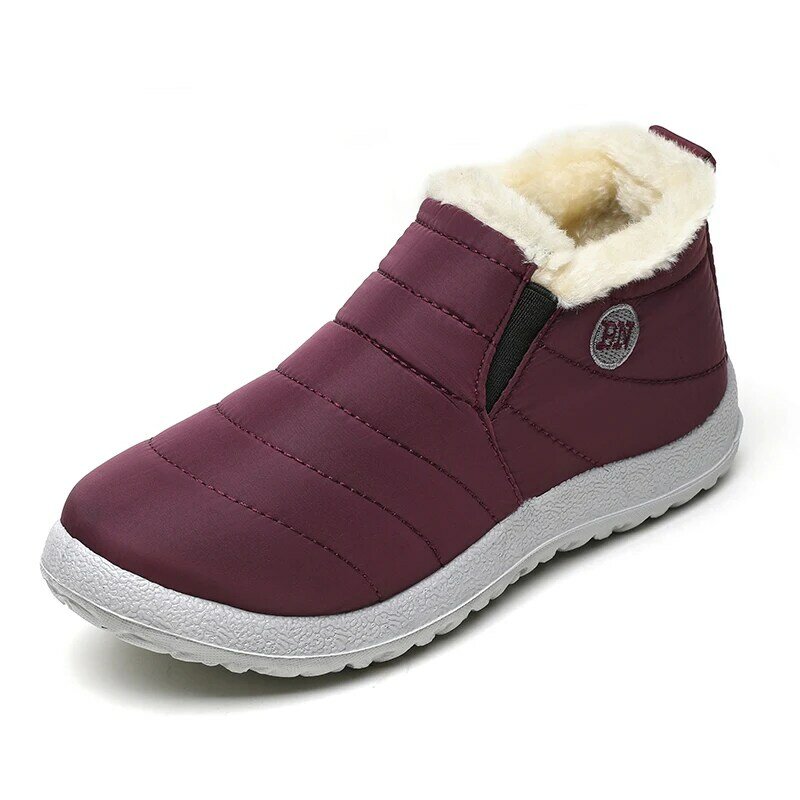Śnieg buty damskie moda Unisex buty Slip On platformy buty dla kobiet botki wodoodporne pluszowe buty zimowe Botas Mujer