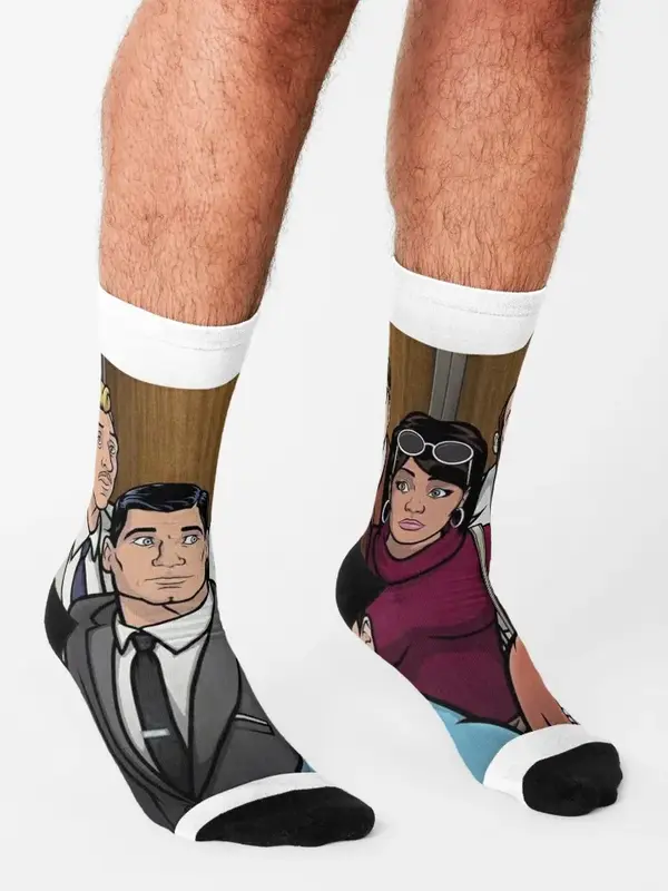 Archer's cast-calcetines de tenis para hombre y mujer, medias kawaii, happy Novelties