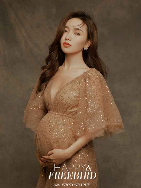 Реквизит для фотосъемки для беременных блестящее Тюлевое платье для выпускного вечера платья для беременных реквизит для фотосъемки аксессуары