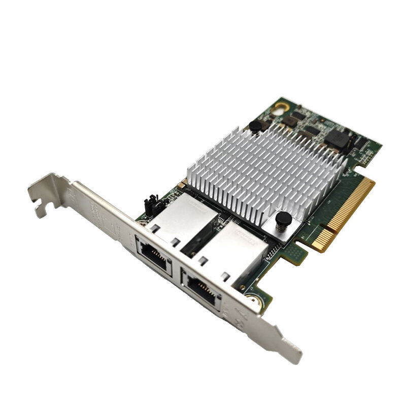 10G kartu Ethernet Port ganda X540-T2 PCIE-X8 adaptor Perpanjangan jaringan 2Port 10 Gigabit RJ45 kawat PC LAN pengontrol PCIEX16