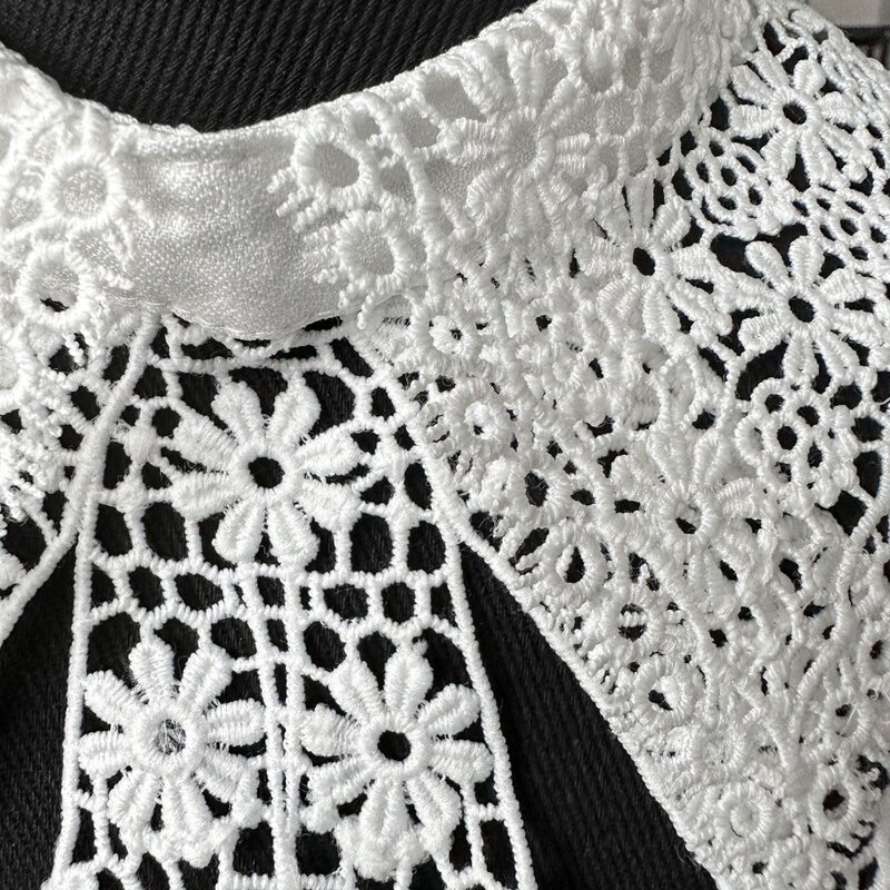 Fake Collar Women's Lace Collar Fashion Collar Insignia Lace Up Shawl Bow Tie Collar Cloak Fake False Collars