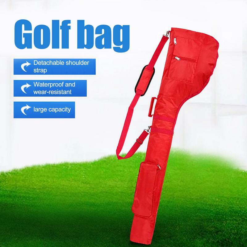 Tas Golf Travelbag lipat, dengan 7-10 klub Golf ringan pembawa jarak mengemudi sarung latihan untuk