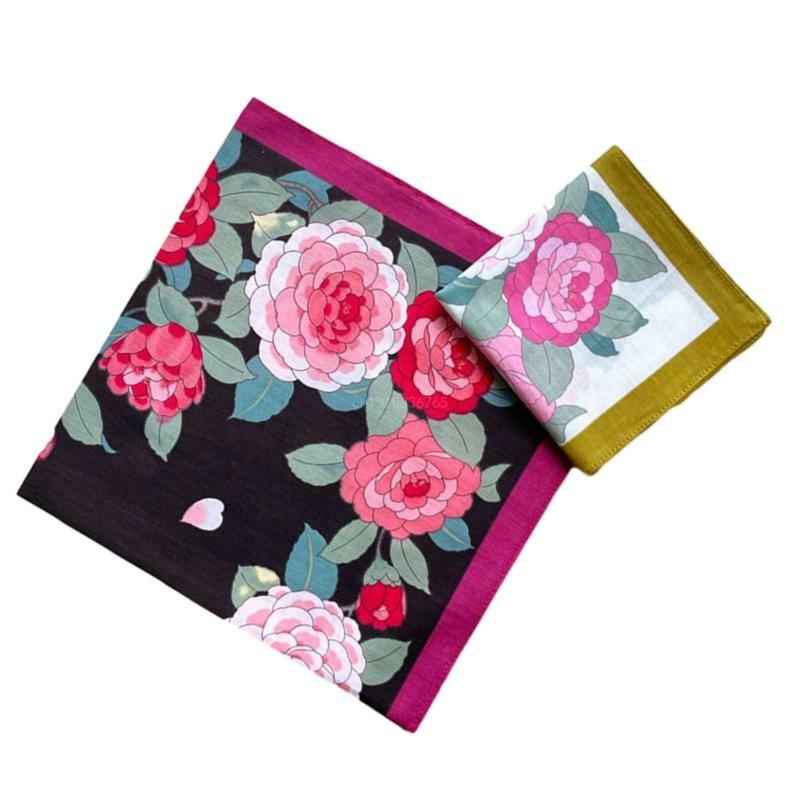 Pañuelo colorido ligero con estampado Floral, pañuelo lavable para pecho, toalla, pañuelo bolsillo para fiesta boda
