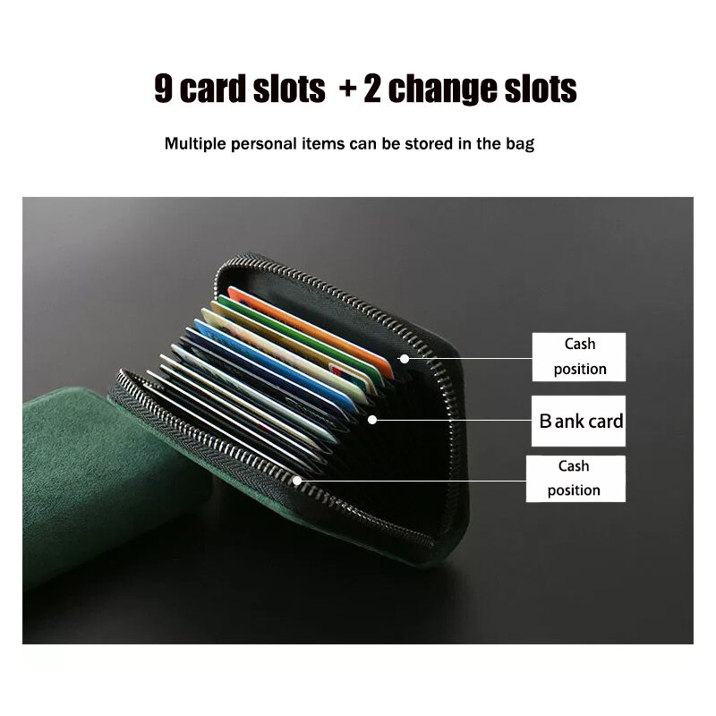 Card Holder Men Wallets Suede Leather Minimalist Wallet Gifts For Kia Rio Picanto Ceed Optima Forte Auto Accessories
