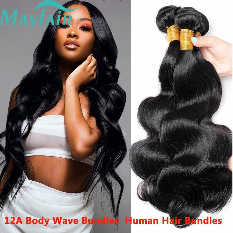 Mayfair-Extensions de cheveux indiens vierges bruts, 100% cheveux humains non transformés, Body Wave, Remy Water Wave, 28 ", 30", 32 ", 1 Bundles, 3 Bundles, 4 Bundles