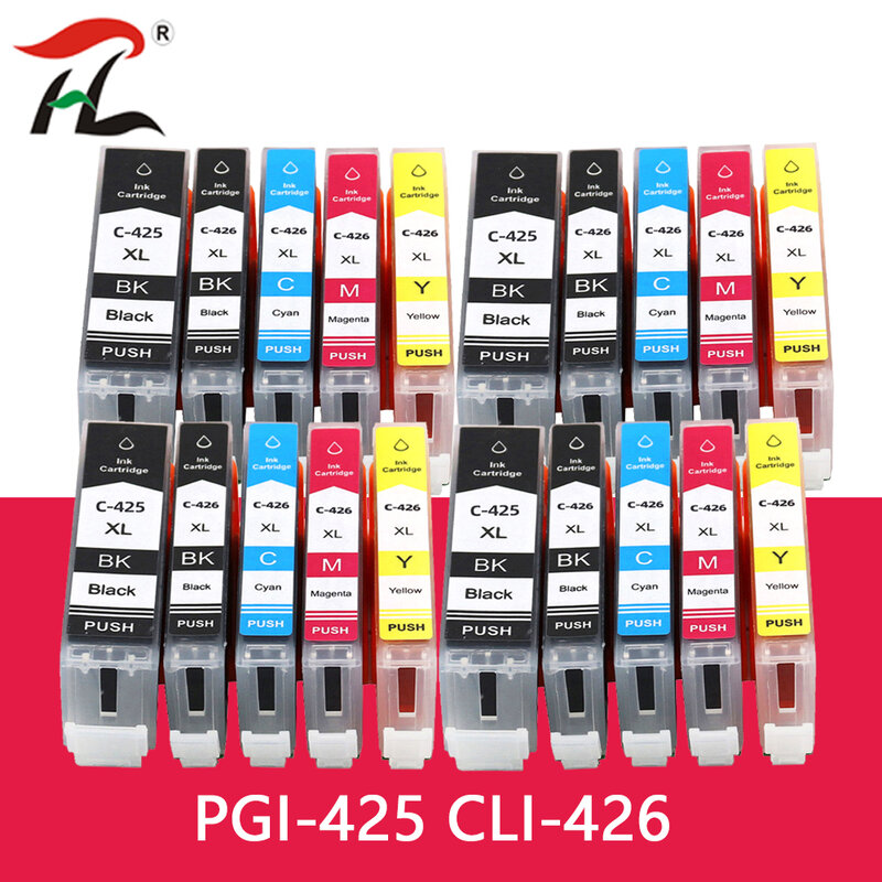 Cartucho de tinta compatível para Canon, Pgi 425, PGI-425, CLI-426, Pgi425, Cli426, impressora PIXMA IP4840, IP4940, IX6540, MG5140, 5240/5340